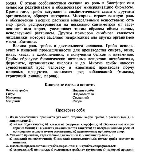 царство Грибы. Лишайники, их разнообразие, особенности строения и жизнедеятельности. Роль в природе грибов и лишайников - student2.ru