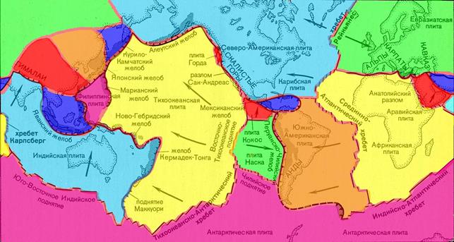Тектонические схемы континентов на современной и палеотектонической основе - student2.ru