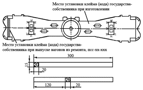 Оформление полей на наружной грани обода колеса и коды принадлежности государств - student2.ru