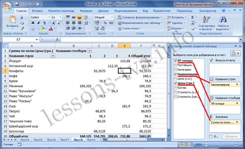 Анализ деловых данных в Excel 2007 - student2.ru