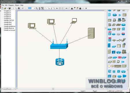 Diagram Designer (бесплатная). Diagram Designer — еще одна бесплатная утилита с устаревшим интерфейсом - student2.ru