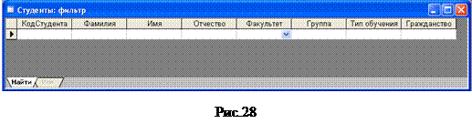 фильтрация и выборка данных - student2.ru