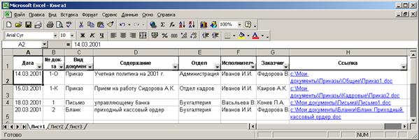 Формирование оборотной ведомости средствами MS Excel - student2.ru