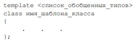 Краткие сведения из теории. Овладеть практическими навыками использования шаблонов классов - student2.ru