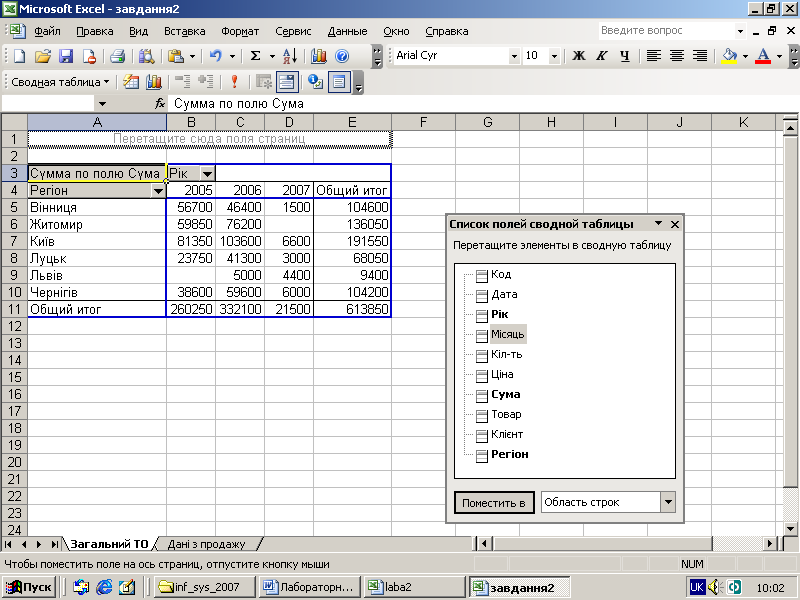 Лабораторна робота №1. Excel. Створення електронних таблиць - student2.ru