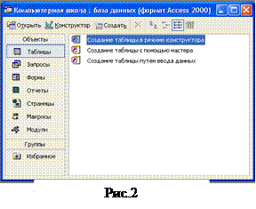 Лабораторная работа 1. Создание базы данных, состоящей из одной таблицы - student2.ru
