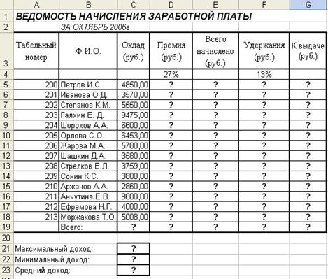 Лабораторная работа 5. Относительная и абсолютная адресация. Условное форматирование - student2.ru