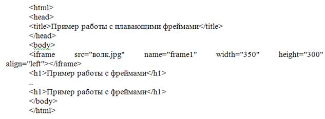 Лабораторная работа №5. Работа с фреймами - student2.ru