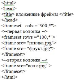 Лабораторная работа №5. Работа с фреймами - student2.ru