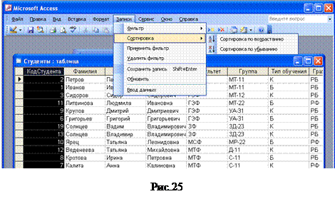 мод ификация структуры таблицы - student2.ru