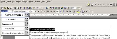 Операции с текстом в Текстовом процессоре word - student2.ru