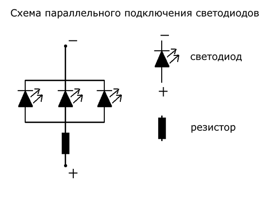 Правила подключения и расчет светодиодов - student2.ru