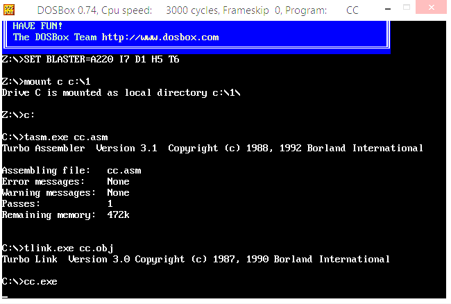 Программа на языке программирования Ассемблер IBM PC - student2.ru