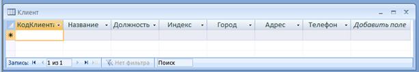 Работа с СУБД Microsoft Access 2007 - student2.ru