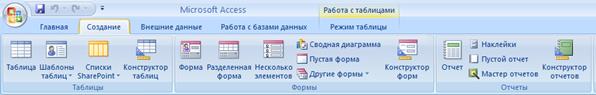 Работа с СУБД Microsoft Access 2007 - student2.ru