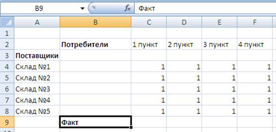 Решение в MS Excel c помощью функции Поиск решения - student2.ru