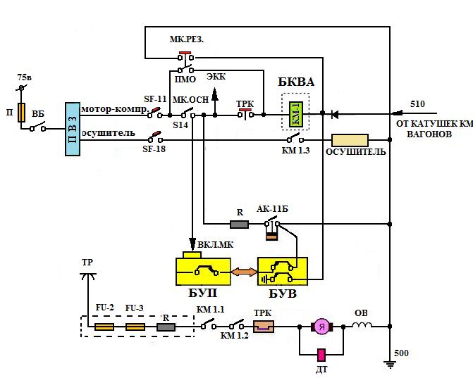 Схема управления мотор - компрессором - student2.ru