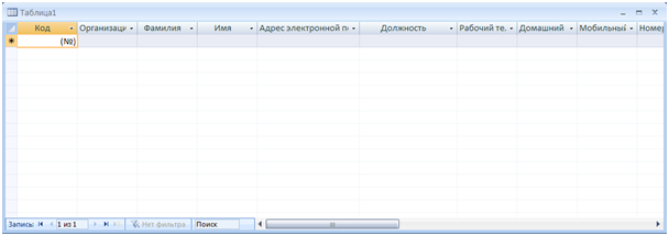 Создание таблицы на основе шаблона - student2.ru