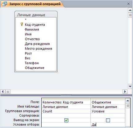 создание запросов на выборку и простых отчетов - student2.ru