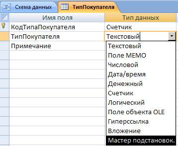 Свойства полей и схема данных - student2.ru