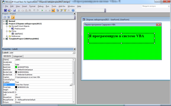 Я программирую в системе VBA» - student2.ru