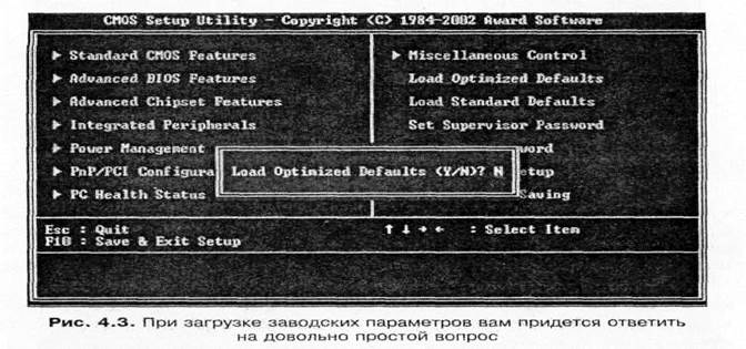 Запуск программы CMOS Setup Utility - student2.ru