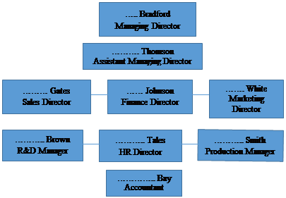 Study the information about the people and complete the organigram below. - student2.ru