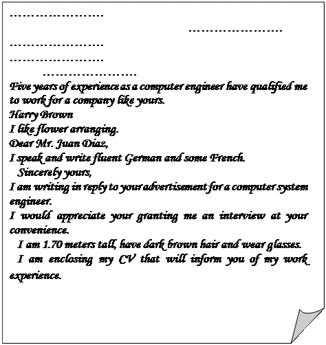 What should you do to find a job? Find the logical sequence of the steps you should take and render it to your partner - student2.ru