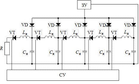 Однородная искусственная линия с вентилями - student2.ru