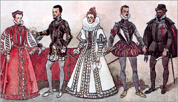 женский костюм испании в эпоху возрождения - student2.ru