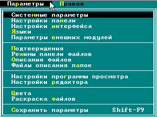Левая панель; Правая панель; 2. Файлы; 3. Команды; 4. Опции - student2.ru