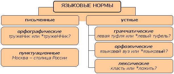 Понятие языковой нормы. Виды норм. Речевой этикет и норма поведения - student2.ru