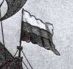 Проекты флагов «Гото Предестинации», изображённые на акварели Бергмана (1700). - student2.ru