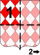 Разделение щита и особенности его блазонирования - student2.ru