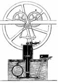 В 1784 г. Уатт создает первый двигатель двойного действия с кривошипно-шатунным механизмом, который на долгие годы стал главной энергетической установкой морских паровых судов. - student2.ru
