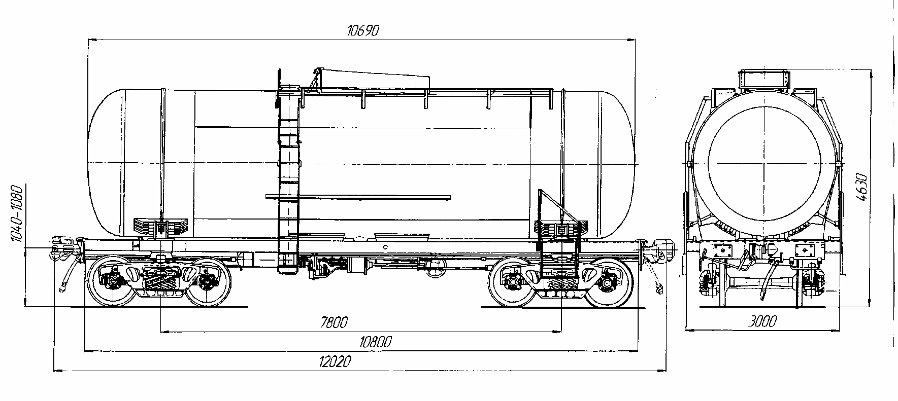 Цистерна с верхним сливом для химических грузов, модель 15-1010Т - student2.ru