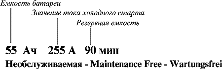 маркировка акб - student2.ru