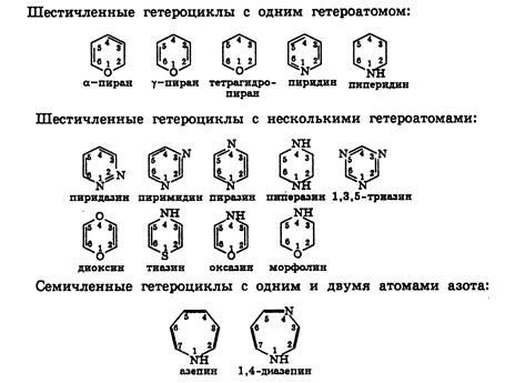 Молекулы гетероциклов могут содержать различные заместители. - student2.ru