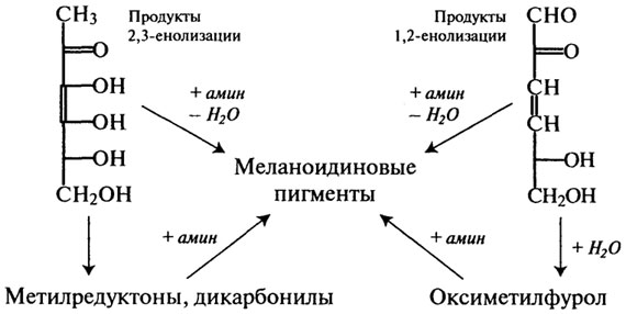 Реакции дегидратации и термической деградации углеводов - student2.ru