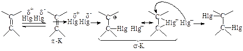 Синтез галогенидов из непредельных соединений - student2.ru