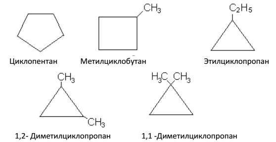 Строение циклоалканов. Номенклатура - student2.ru