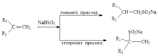 Сульфирование алкенов - student2.ru