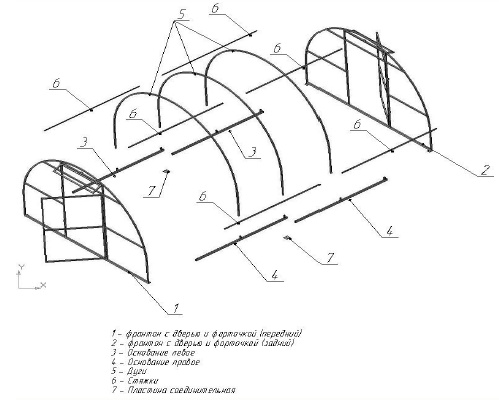 Теплица арочного типа с покрытием из сотового поликарбоната - student2.ru