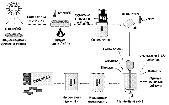 Эксперимент № 1 Теоретическое изучение технологического процесса получения шоколада - student2.ru