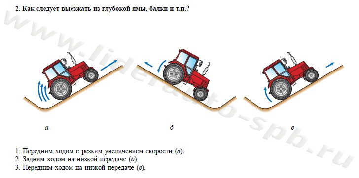 Экзамен, теория, трактора и спецтехника категории "С", 16-20 - student2.ru