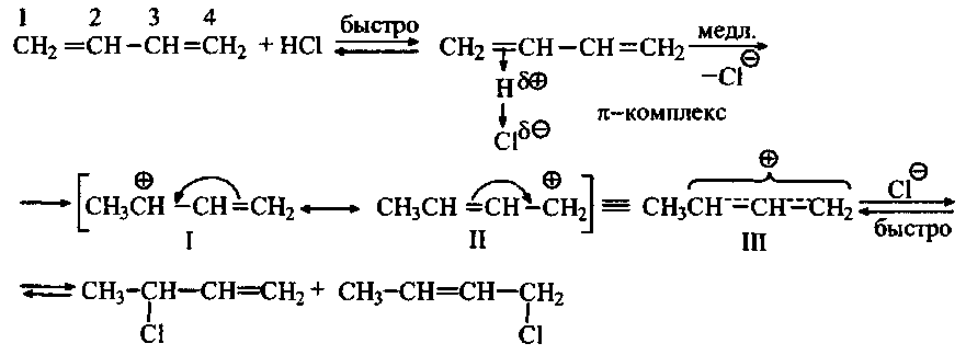 Электрофильное присоединение галогеноводородов - student2.ru
