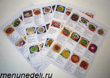 как заполнить таблицу со списком блюд - student2.ru
