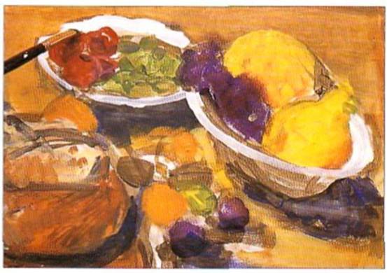 Рисуем вкусно фрукты акриловыми красками - student2.ru