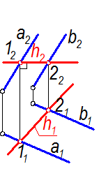Главные линии плоскости - горизонталь и фронталь - student2.ru