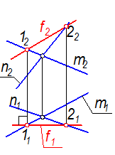 Главные линии плоскости - горизонталь и фронталь - student2.ru